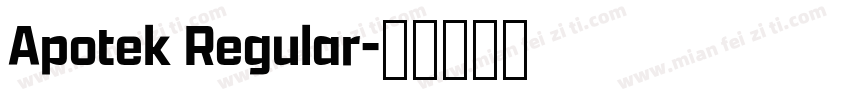 Apotek Regular字体转换